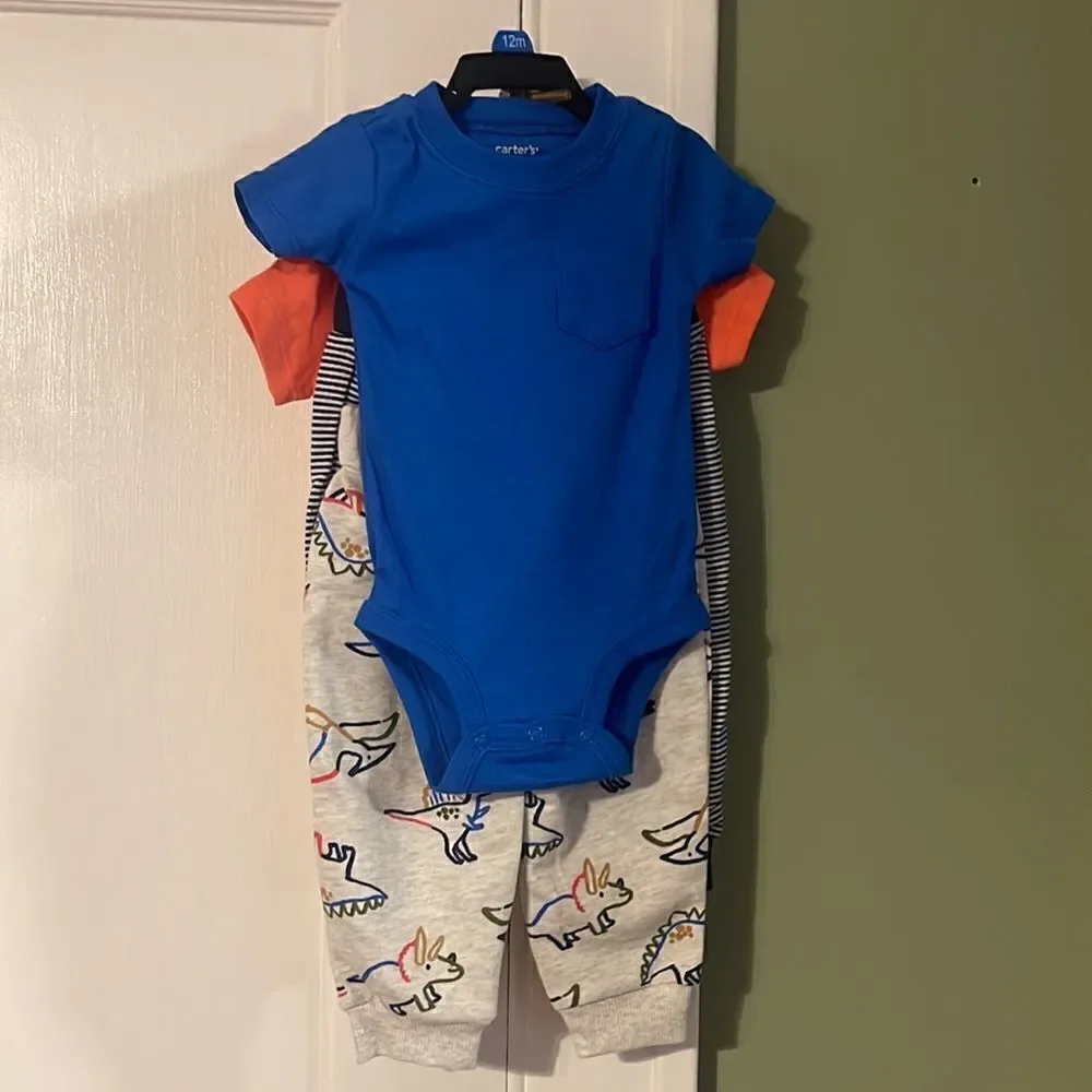 Carters 4 piece set 12 Month Dinosaur